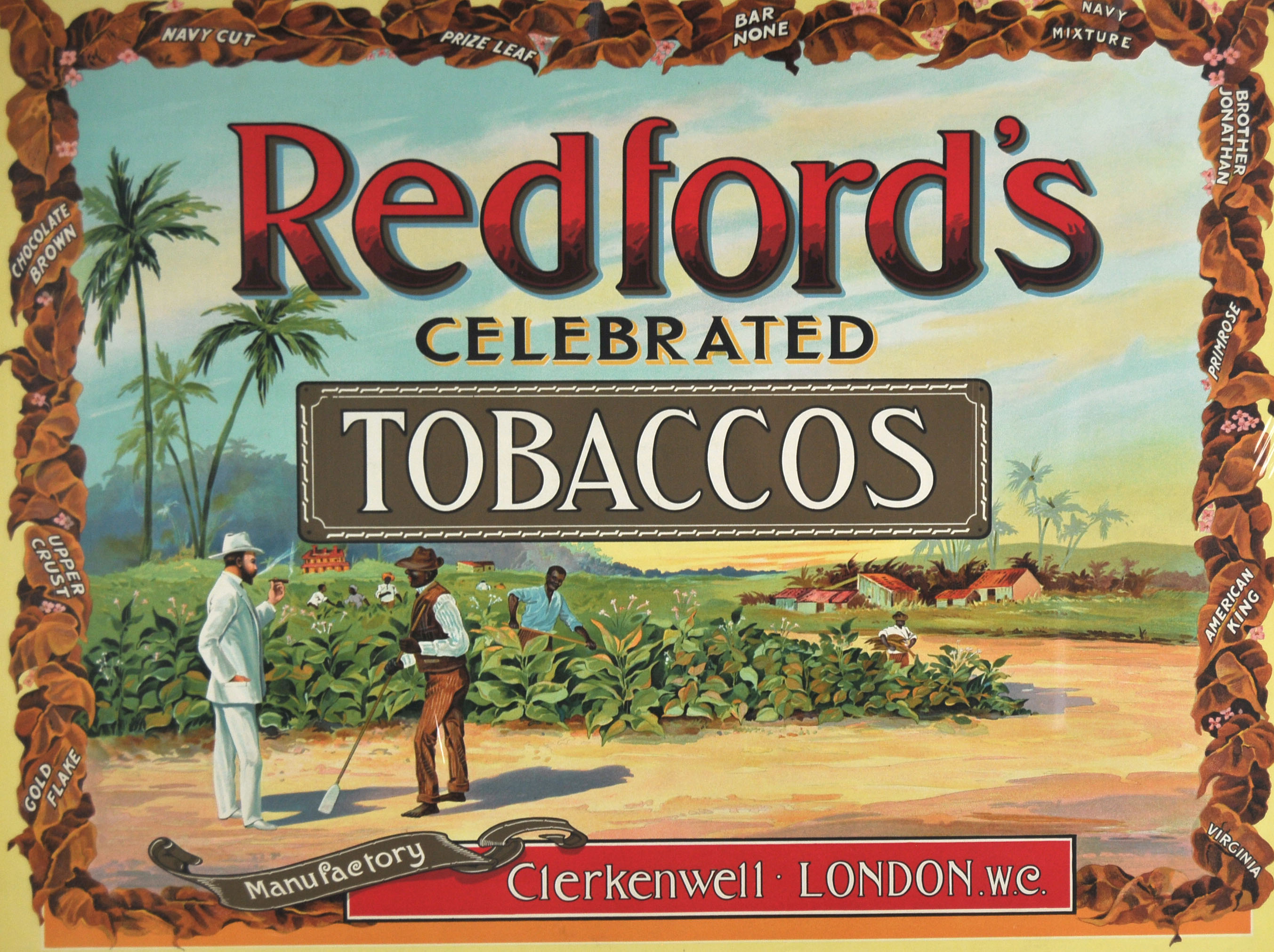 Original Redford's Tobaccos Poster 