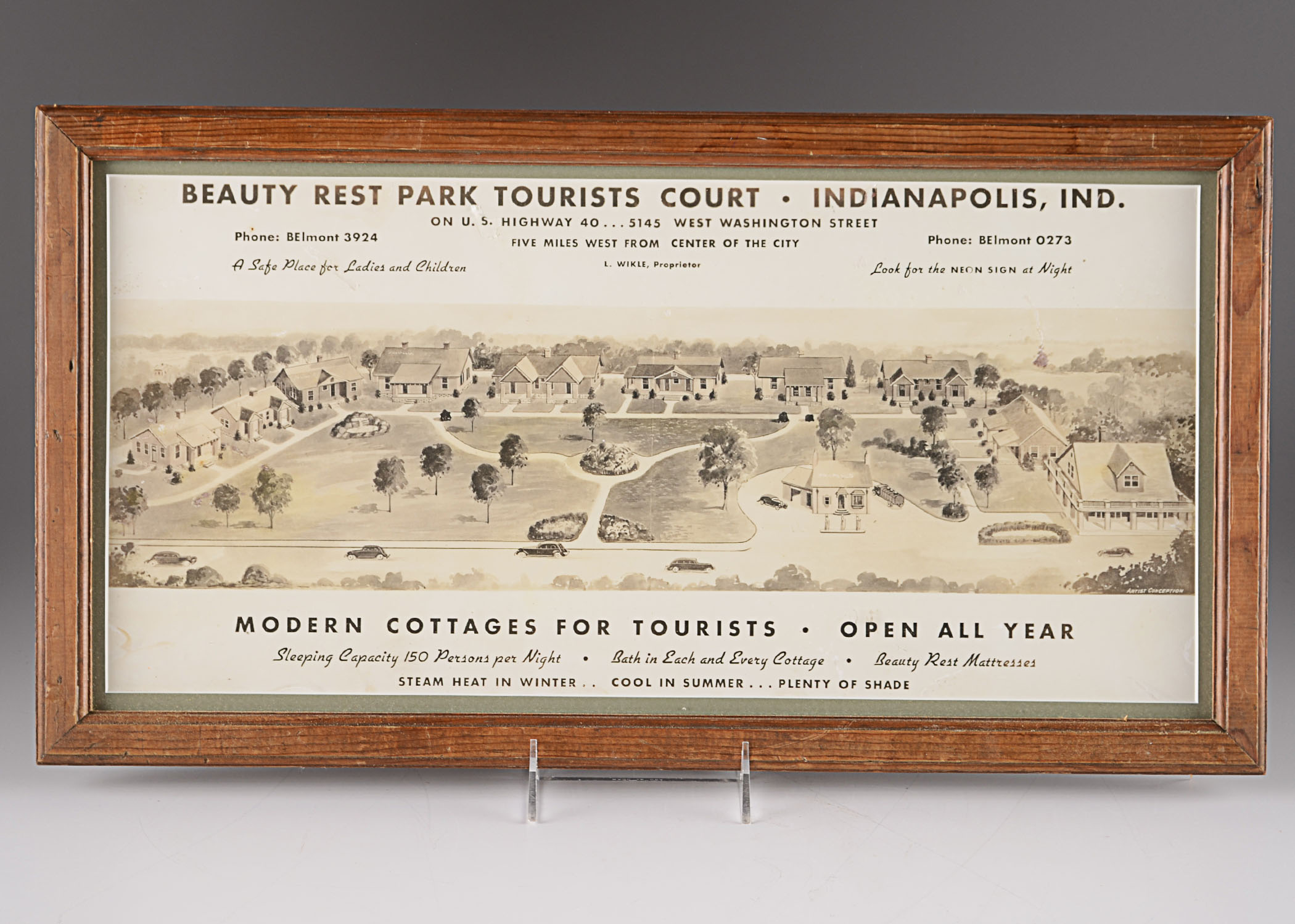 Vintage Advertising Print for Beauty Rest Park