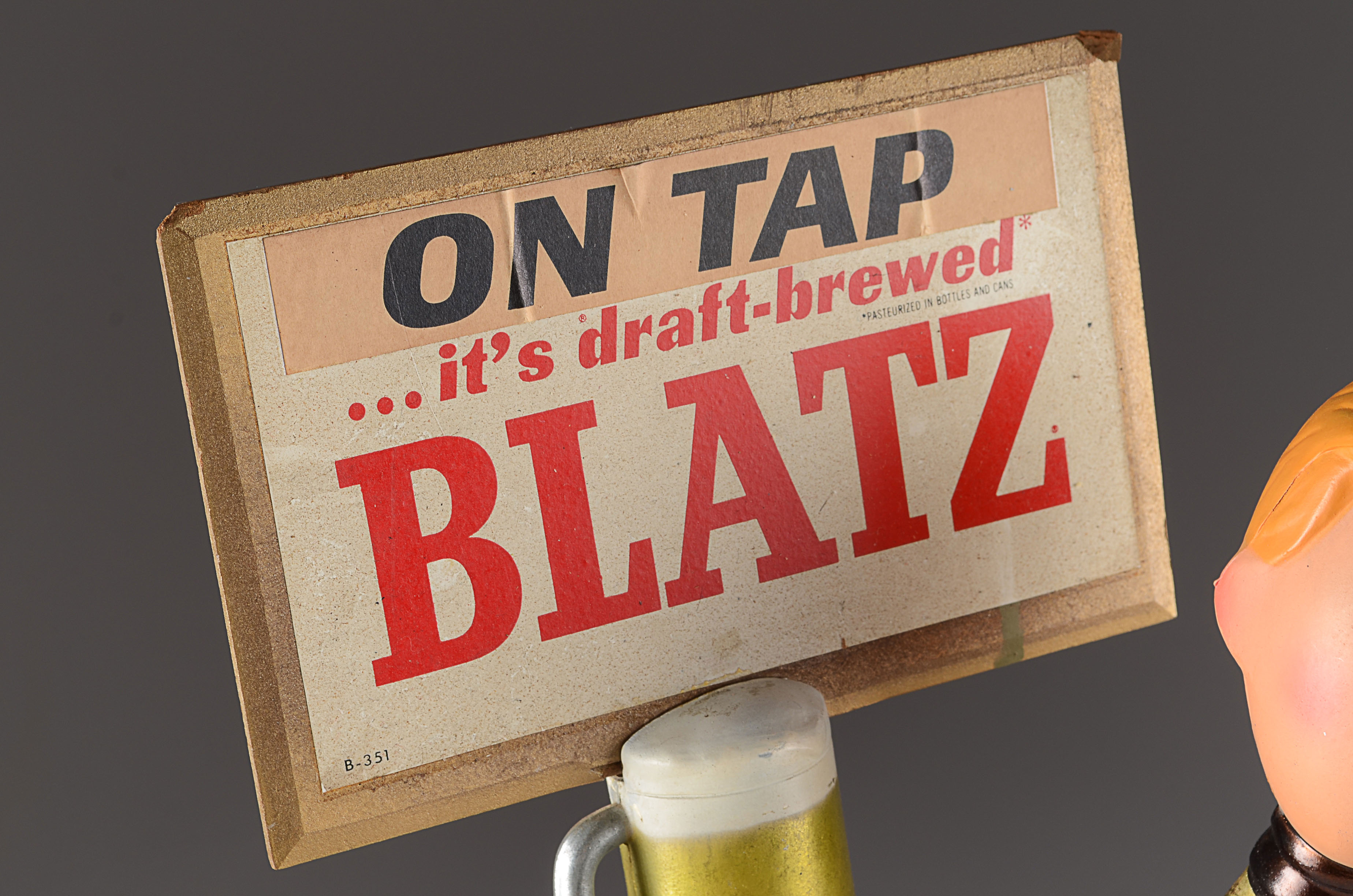 Blatz Beer Running Waiter Figural Sign