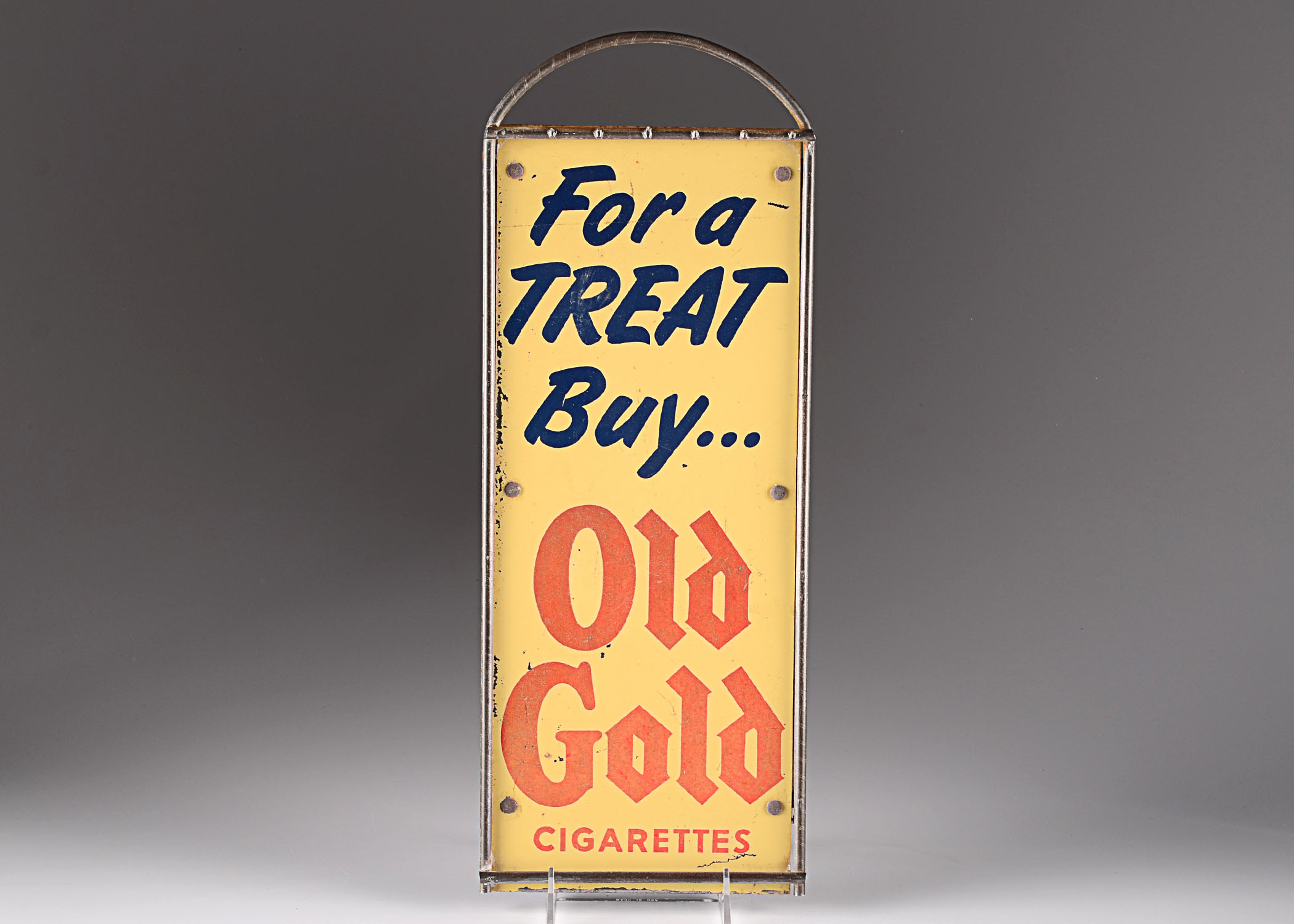 Vintage Old Gold Tin SIgn