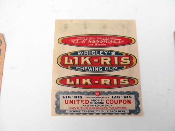 Vintage Wrigley's United Profit Sharing Coupons