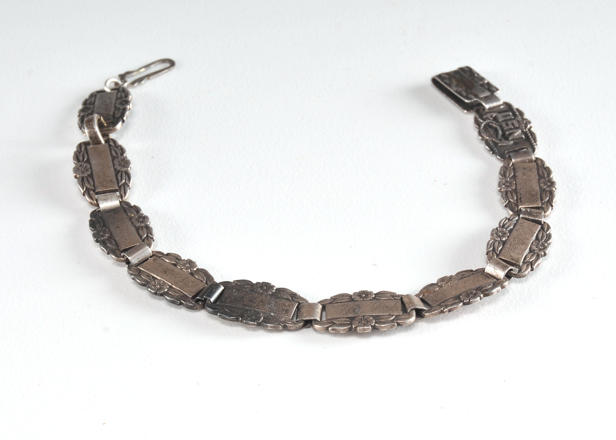 WWII Sterling US Navy Sweetheart Bracelet