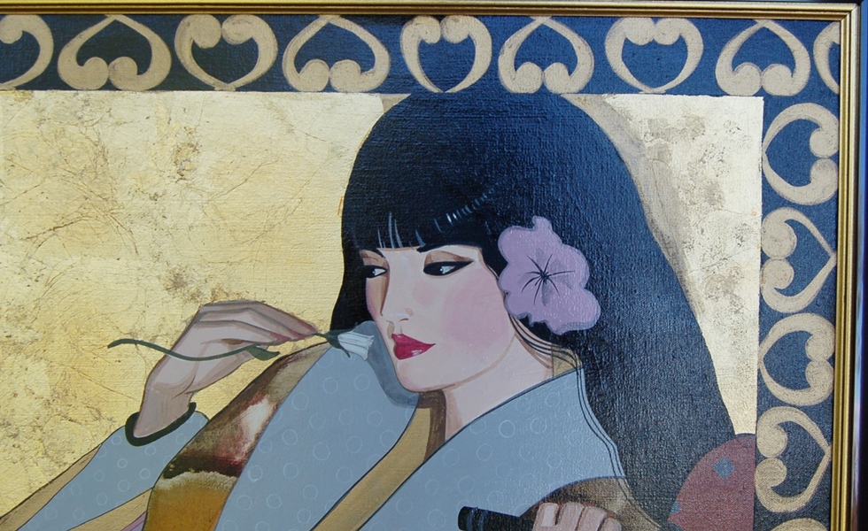 Lin Martinique Painting of Asian Woman