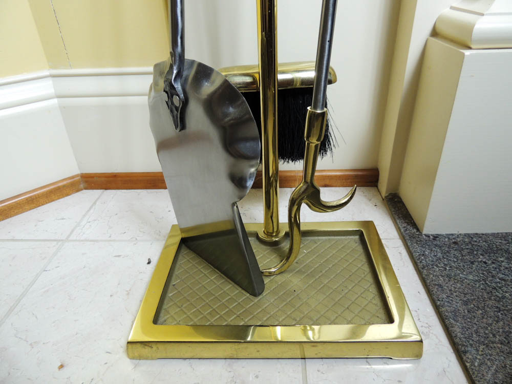 Brass Fireplace Tool Set