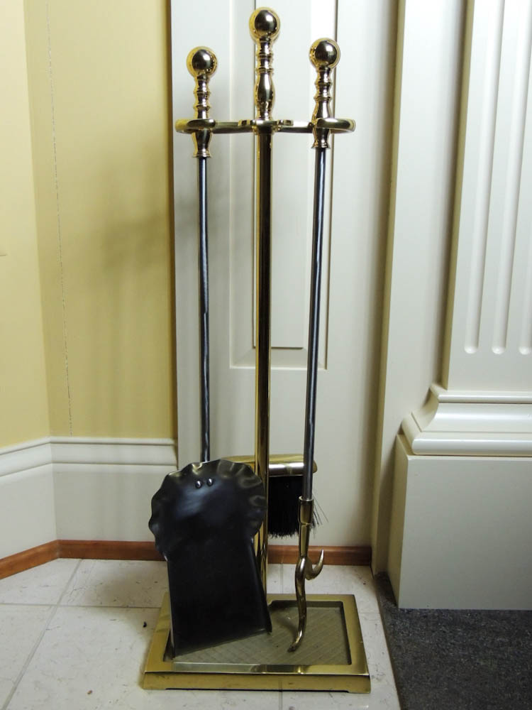 Brass Fireplace Tool Set