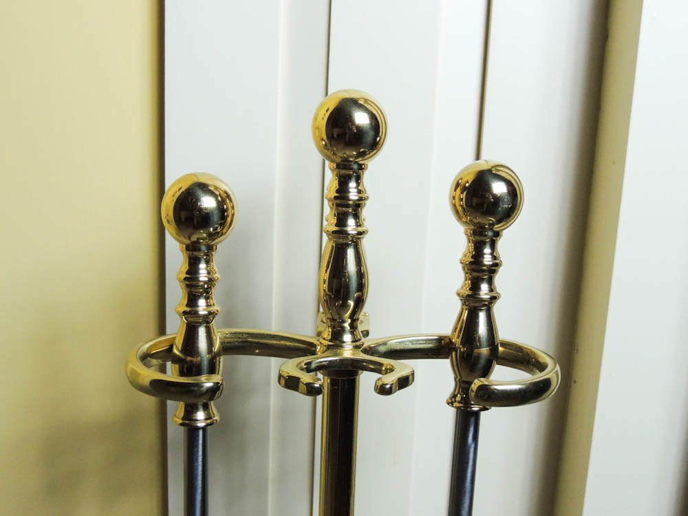 Brass Fireplace Tool Set