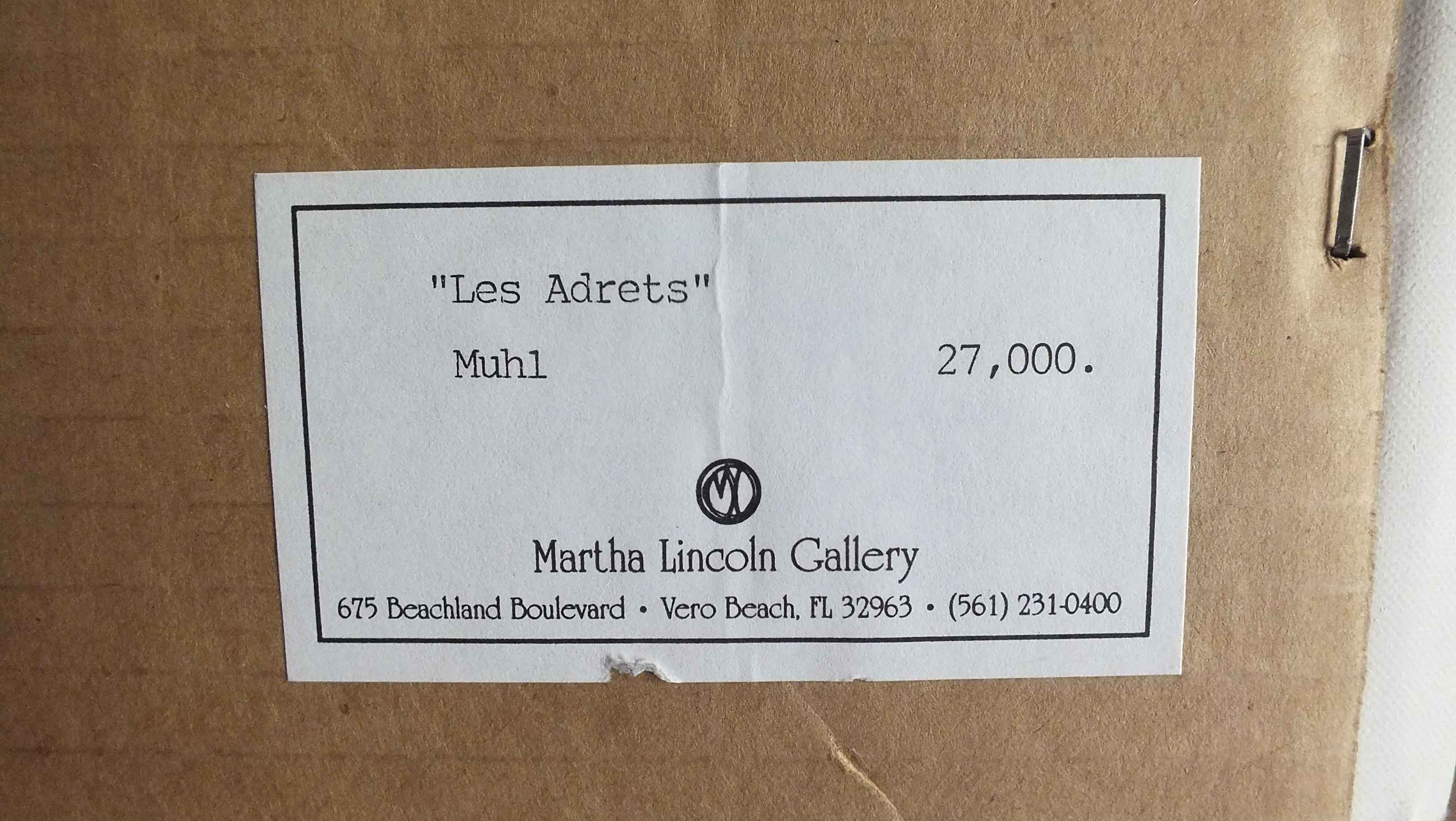 Roger Muhl Original Oil Painting, "Les Adrets"