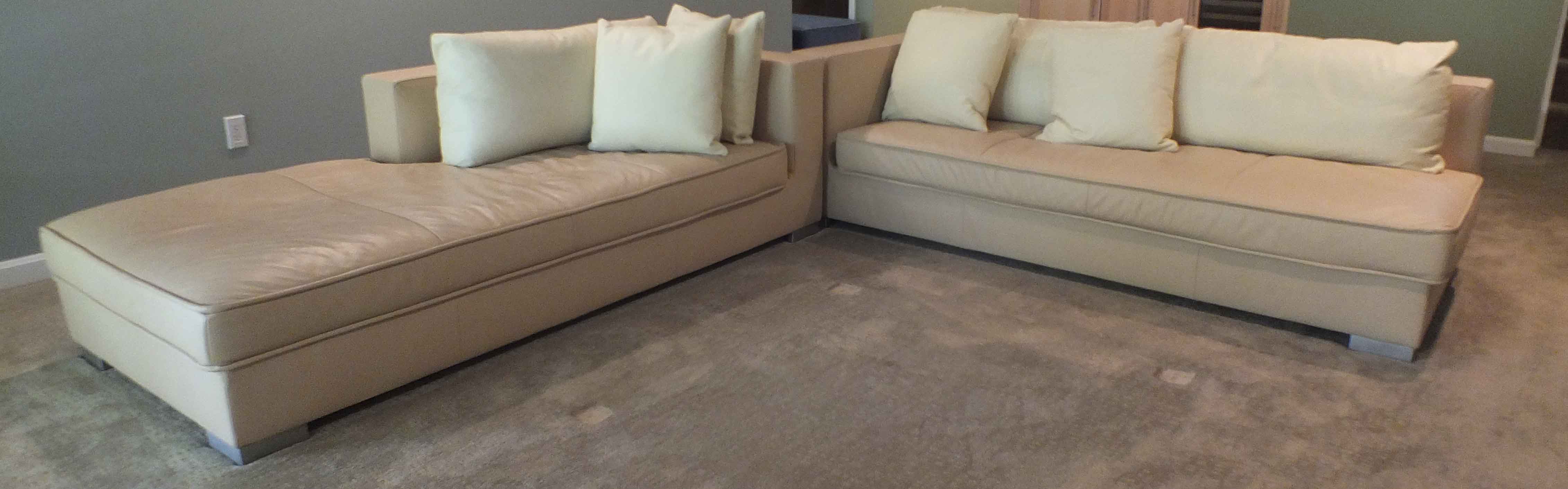 Ligne Roset "Rive Gauche" Chaise and One Arm Sofa 