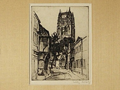 Vintage Engraving by Willy Scholz (German 1899-1965)