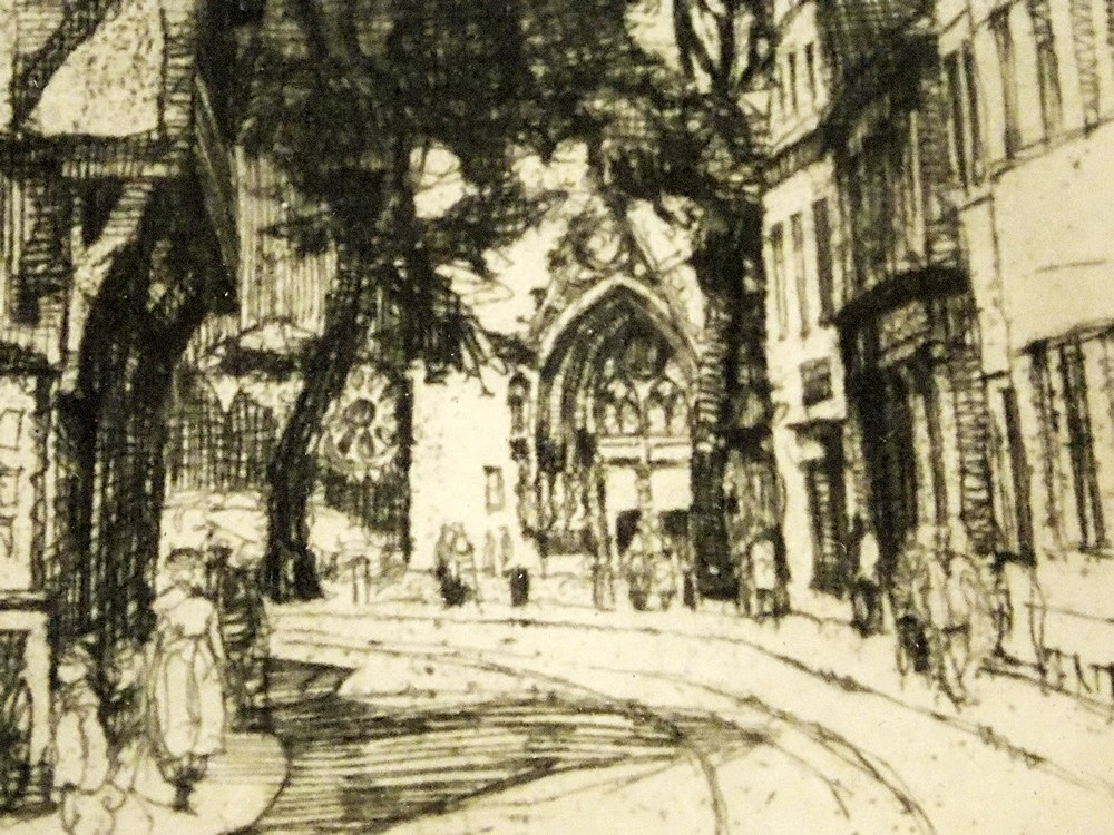 Vintage Engraving by Willy Scholz (German 1899-1965)