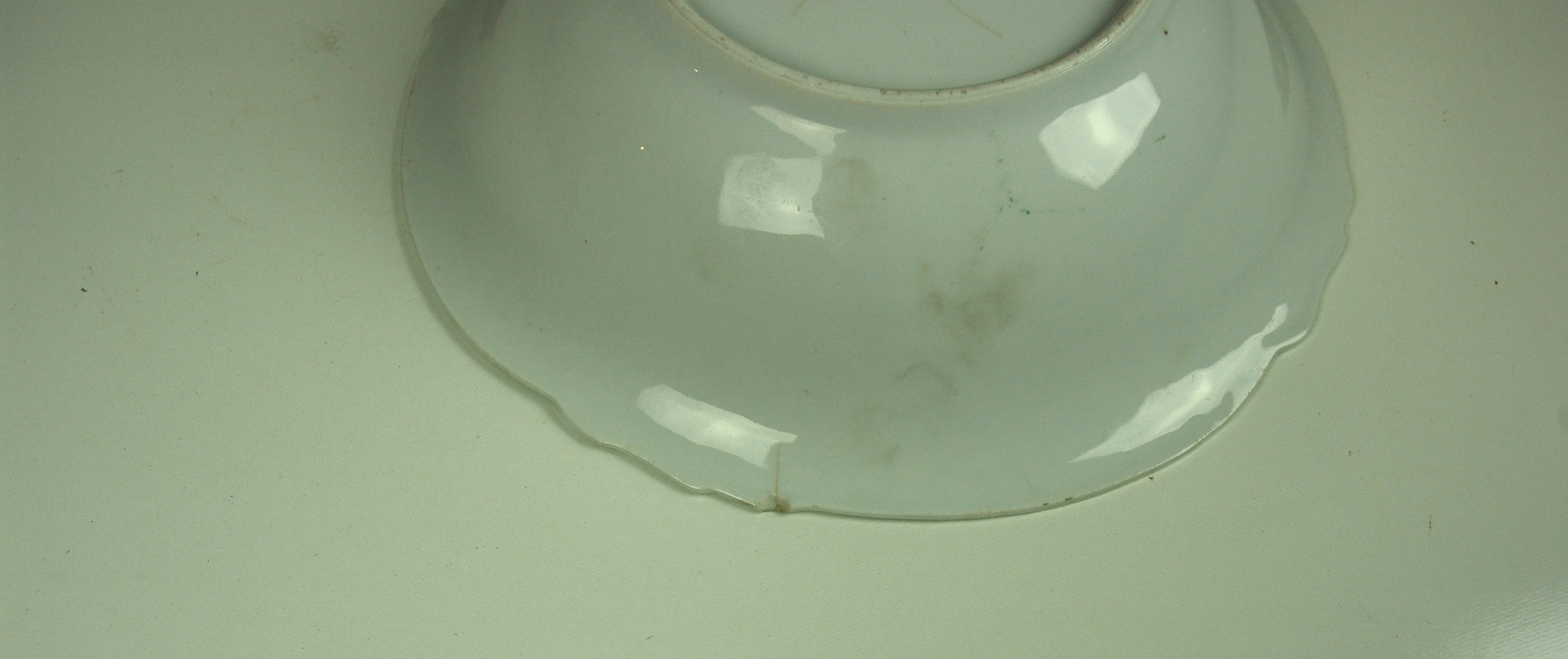 Royal Saxe E.S. Germany Green Floral Plate & Bavaria Fruit Bowl