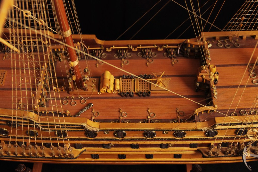 Magnificent & Very Large Wood Model of the H.M.S. Prince, 1670; by Jack Barger 
