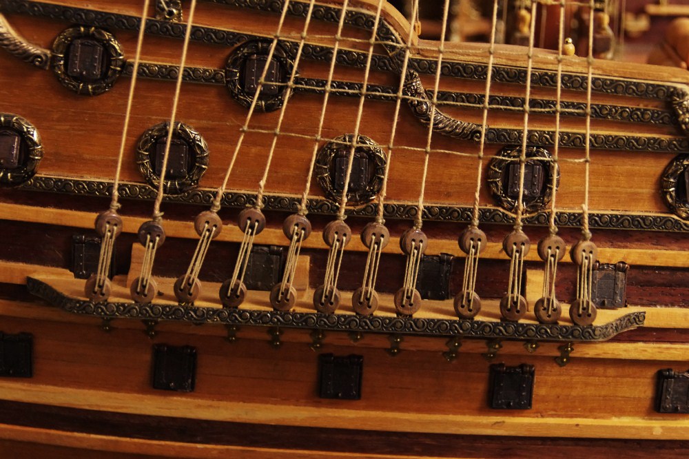 Magnificent & Very Large Wood Model of the H.M.S. Prince, 1670; by Jack Barger 