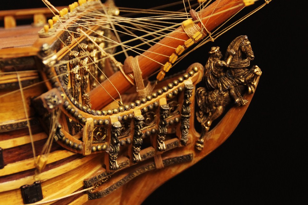 Magnificent & Very Large Wood Model of the H.M.S. Prince, 1670; by Jack Barger 