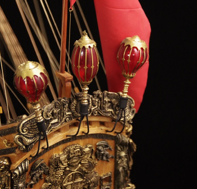 Magnificent & Very Large Wood Model of the H.M.S. Prince, 1670; by Jack Barger 