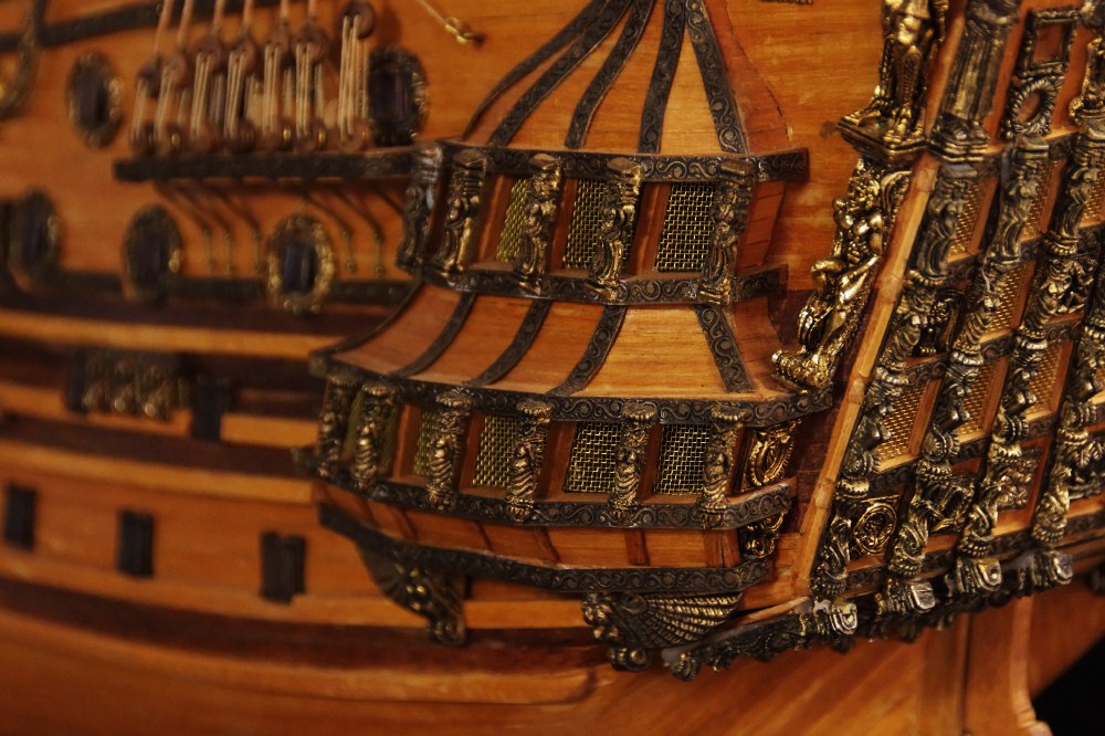 Magnificent & Very Large Wood Model of the H.M.S. Prince, 1670; by Jack Barger 