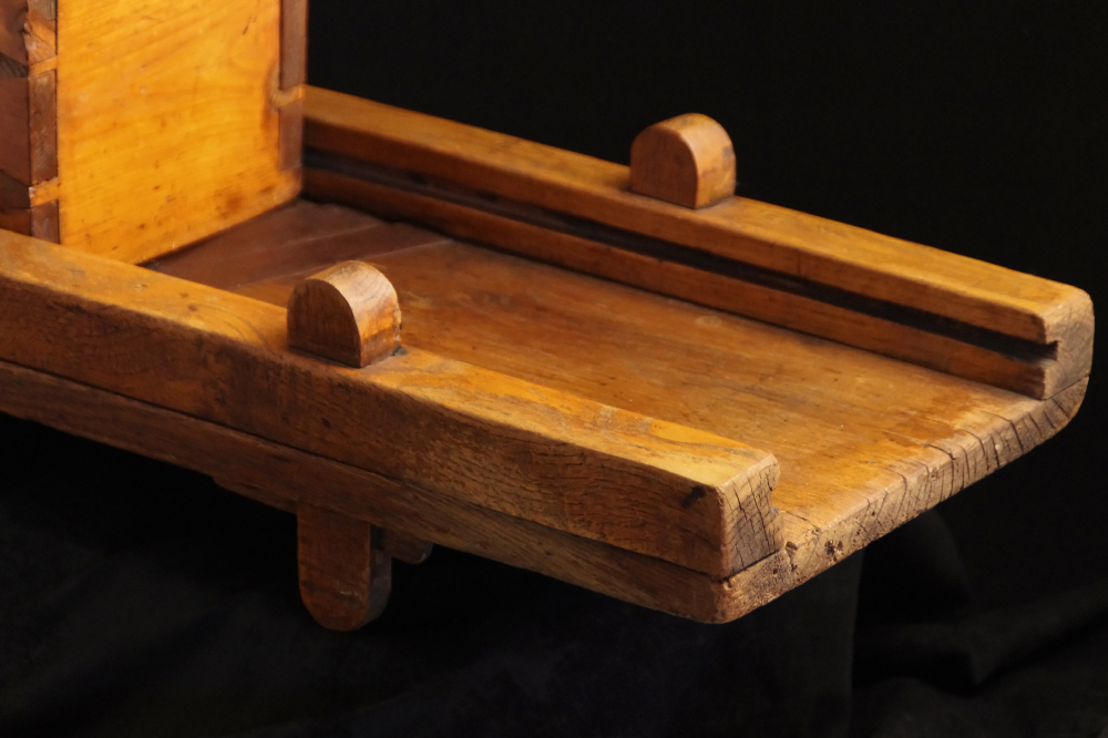 Large Antique Oak Slaw Cutter, with Hand Cut Dovetails