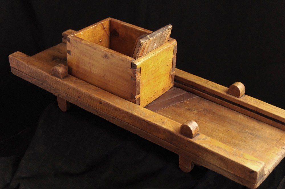 Large Antique Oak Slaw Cutter, with Hand Cut Dovetails