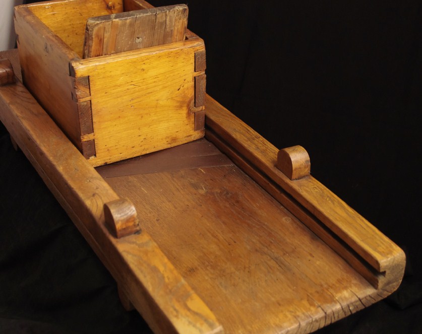 Large Antique Oak Slaw Cutter, with Hand Cut Dovetails