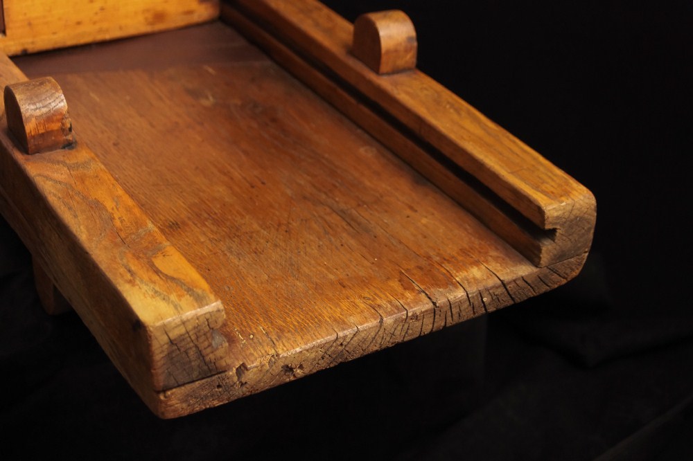 Large Antique Oak Slaw Cutter, with Hand Cut Dovetails