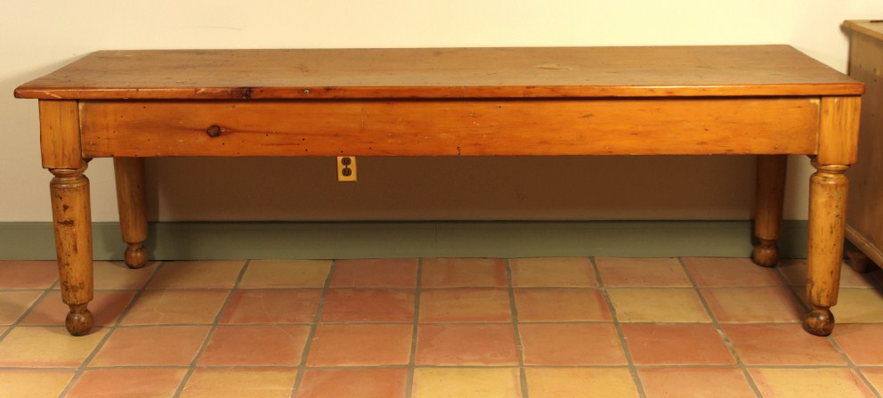Large Antique Pine Kitchen Table