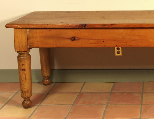 Large Antique Pine Kitchen Table