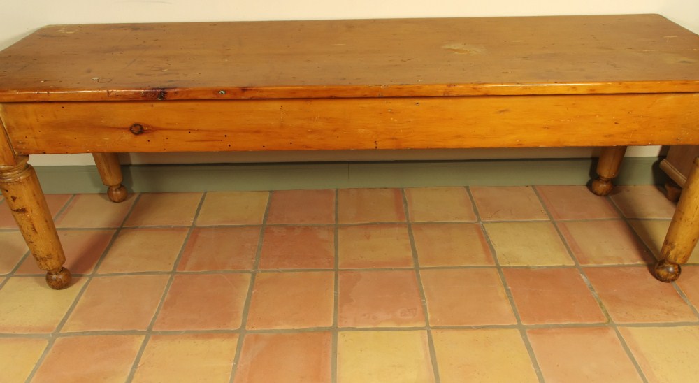 Large Antique Pine Kitchen Table