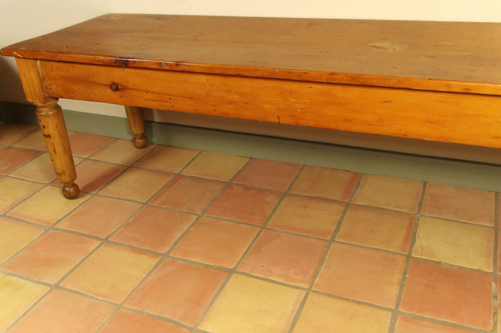 Large Antique Pine Kitchen Table