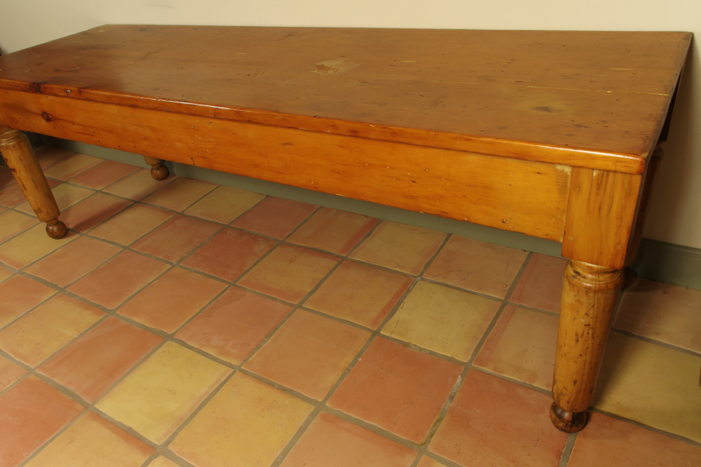 Large Antique Pine Kitchen Table
