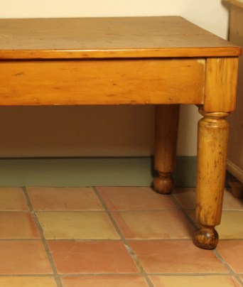 Large Antique Pine Kitchen Table