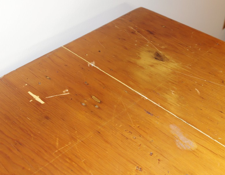 Large Antique Pine Kitchen Table