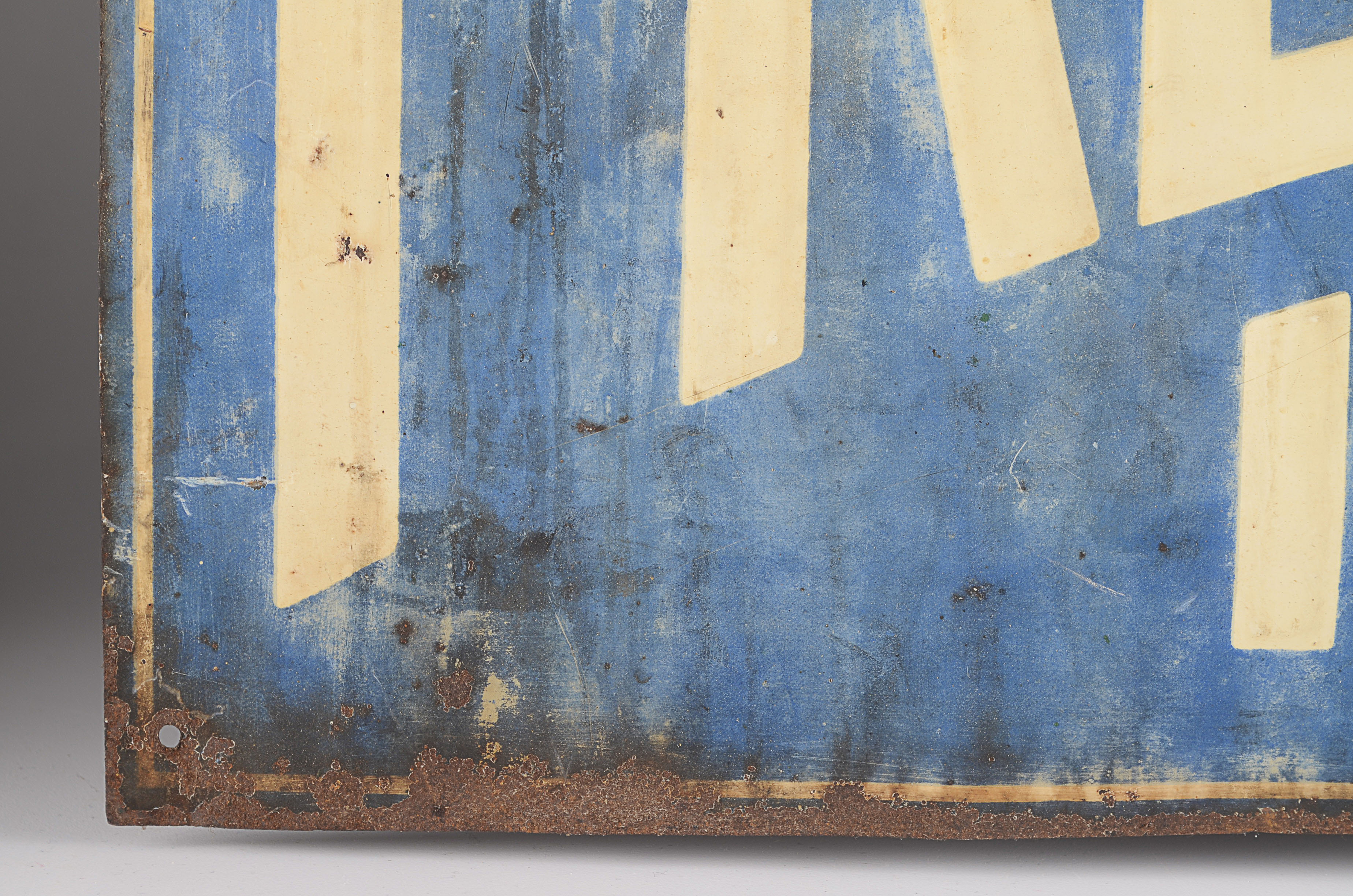 Antique French-Bauer Ice Cream Advertisement Sign