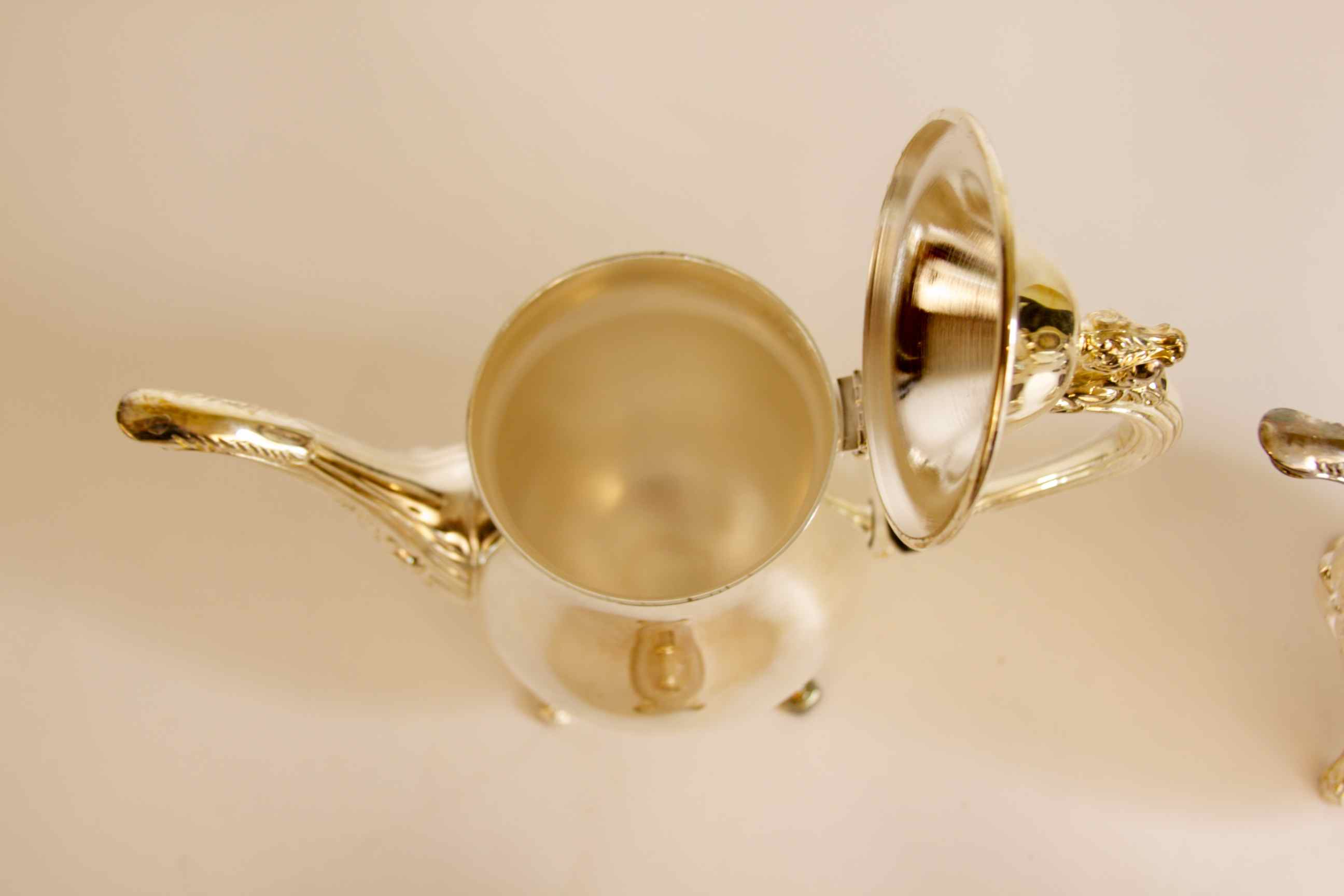 Beautiful Silver Toned Tea Set 