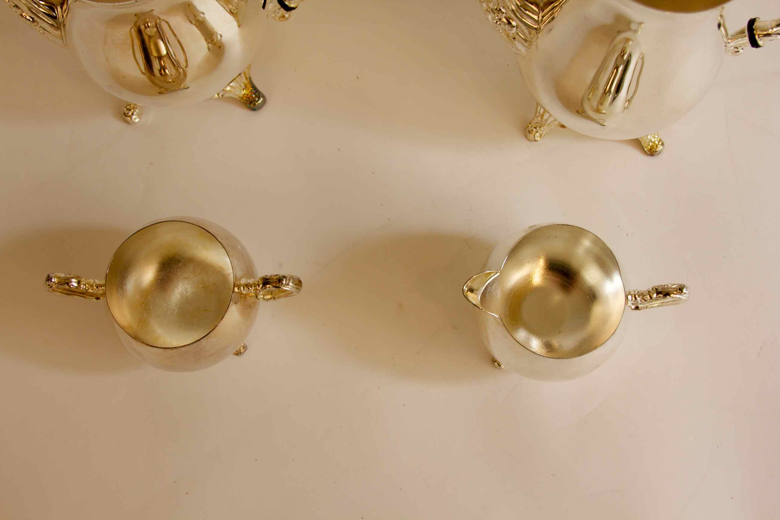 Beautiful Silver Toned Tea Set 