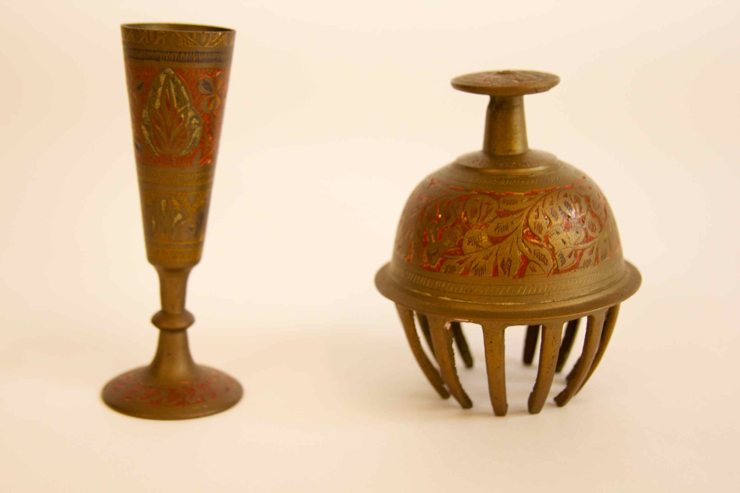Brass Bell and Bud Vase