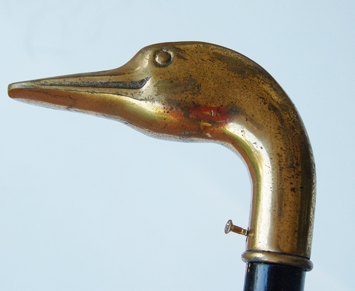 20th Century Brass Duck Head Cane EBTH