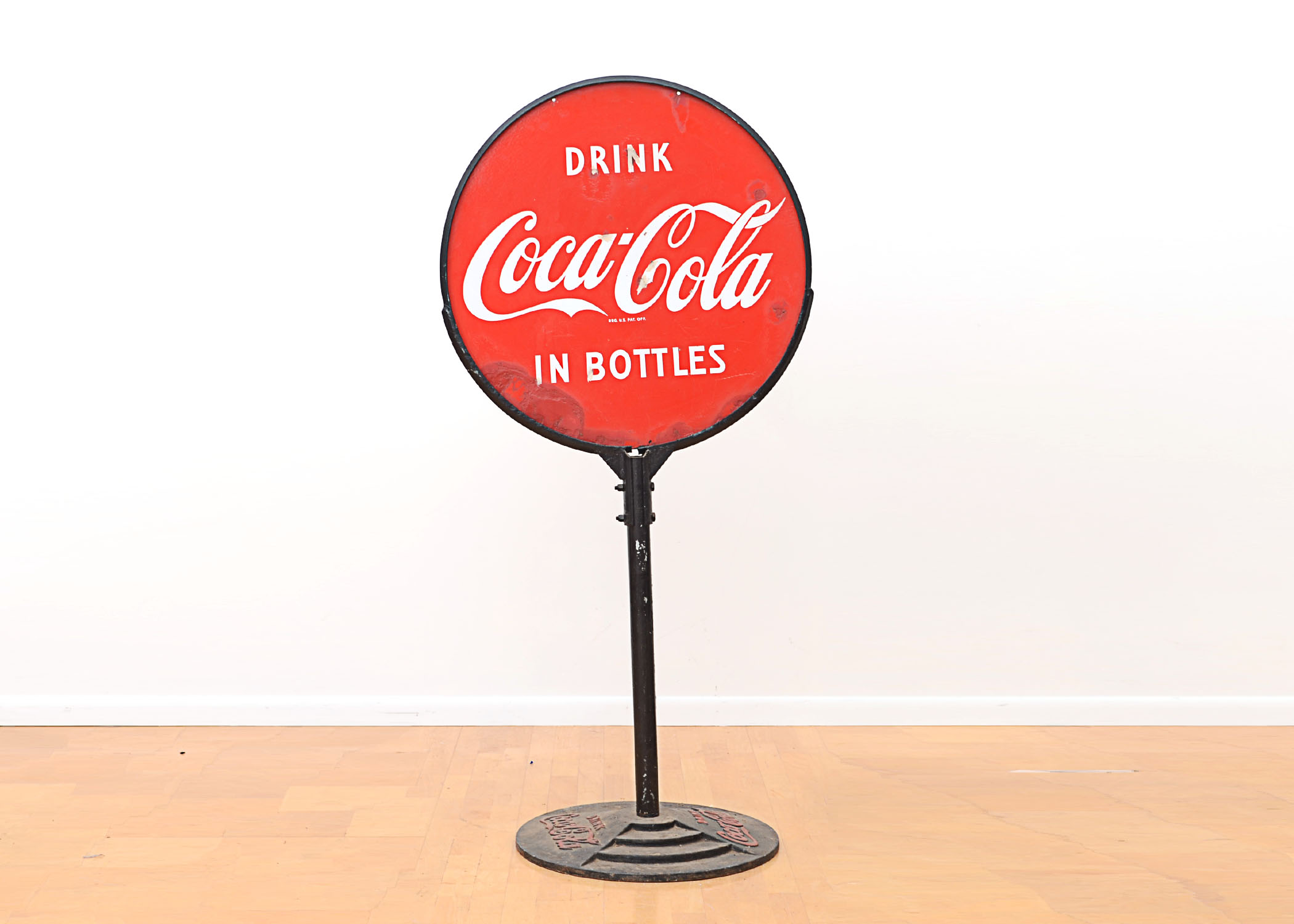Vintage Coca-Cola Advertisement Sign on Stand