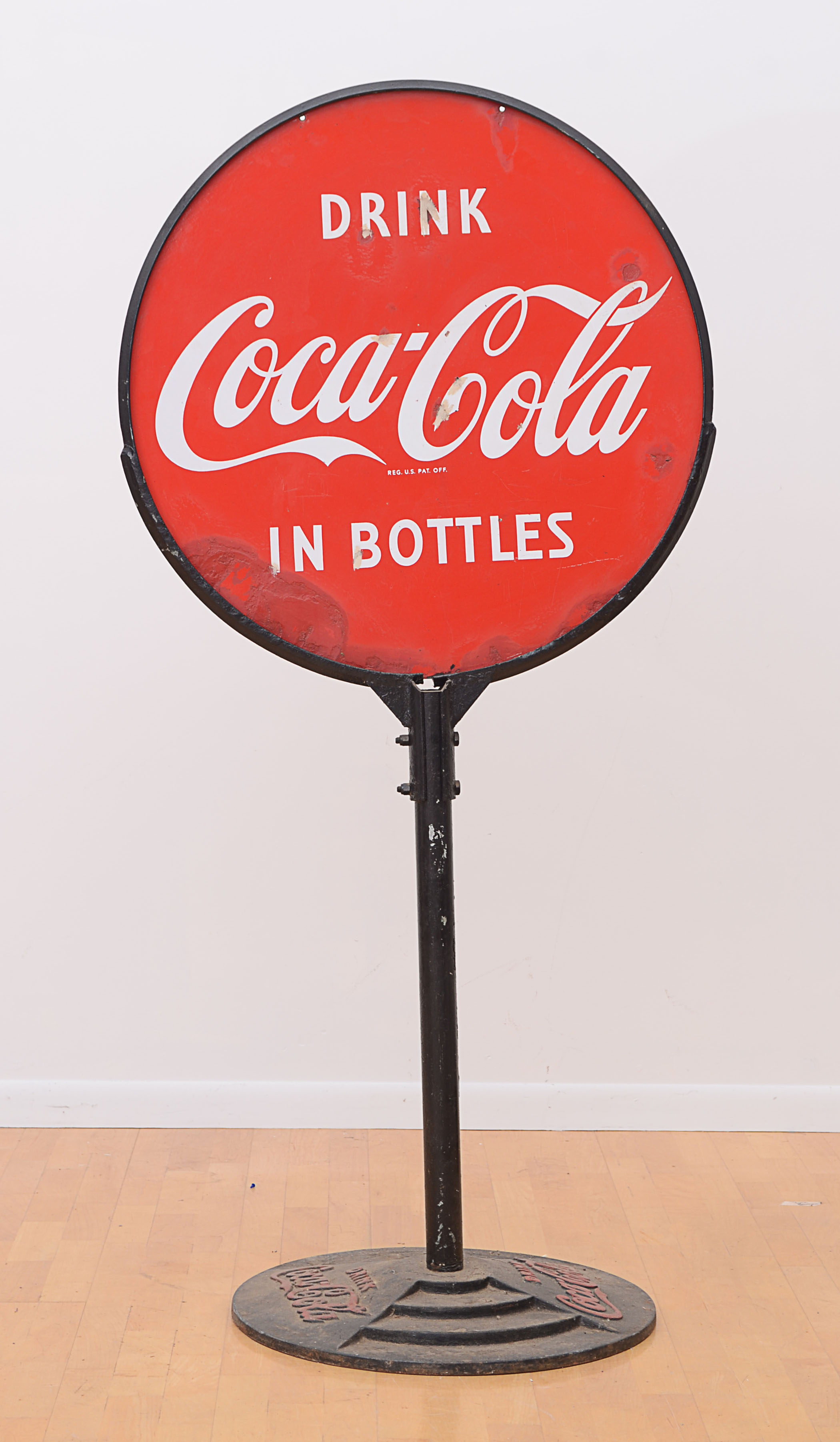 Vintage Coca-Cola Advertisement Sign on Stand