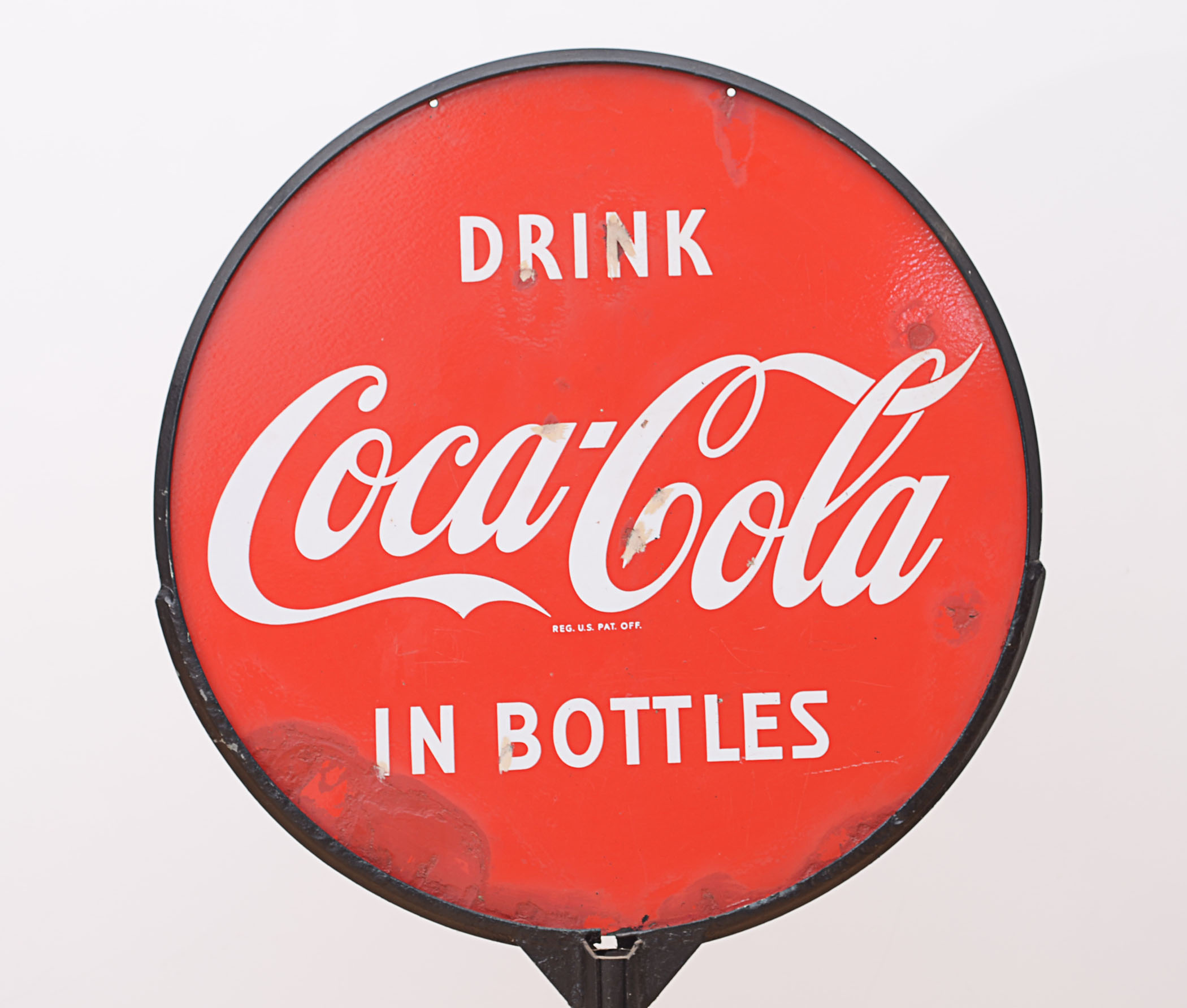 Vintage Coca-Cola Advertisement Sign on Stand