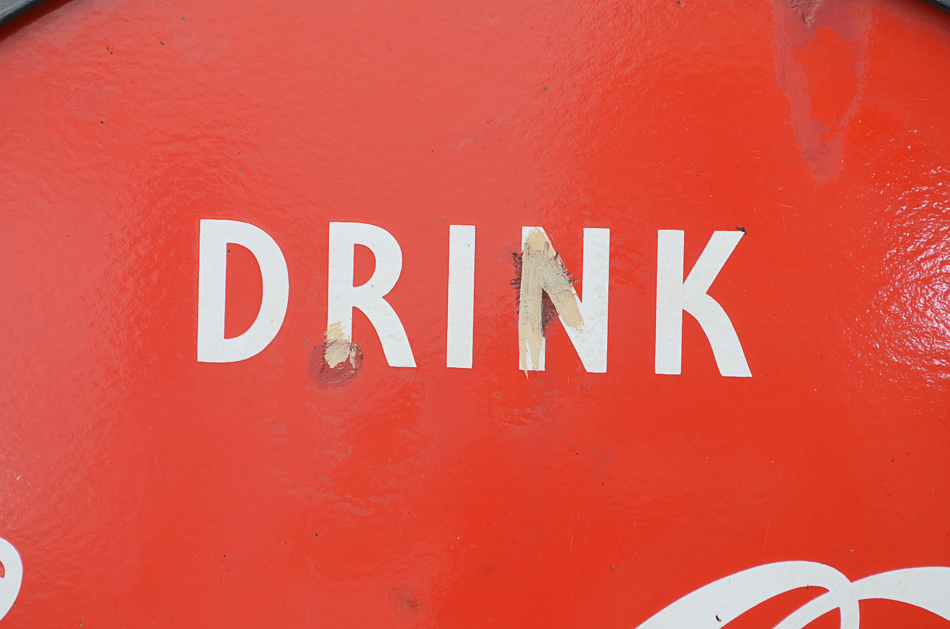 Vintage Coca-Cola Advertisement Sign on Stand