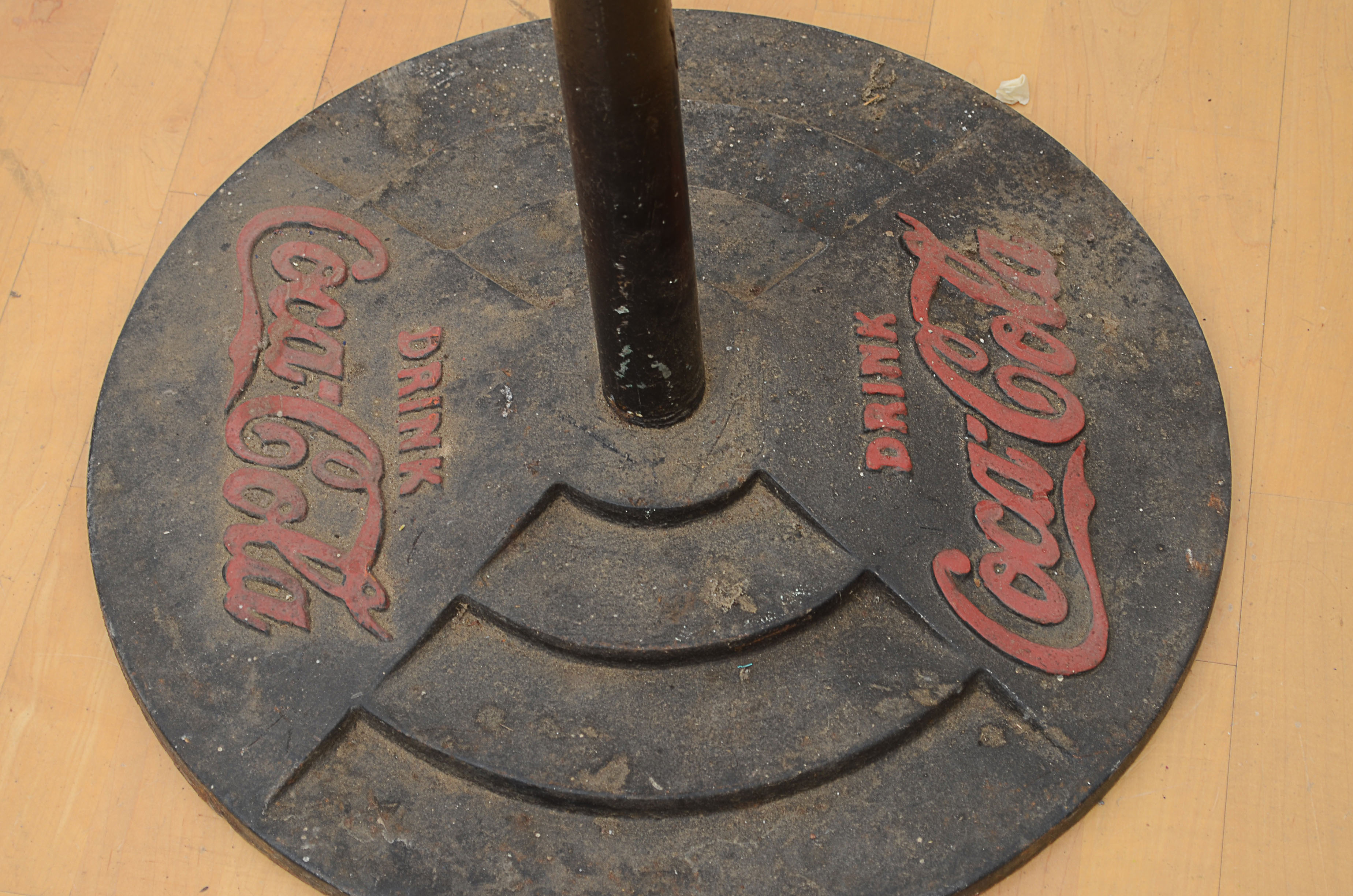 Vintage Coca-Cola Advertisement Sign on Stand