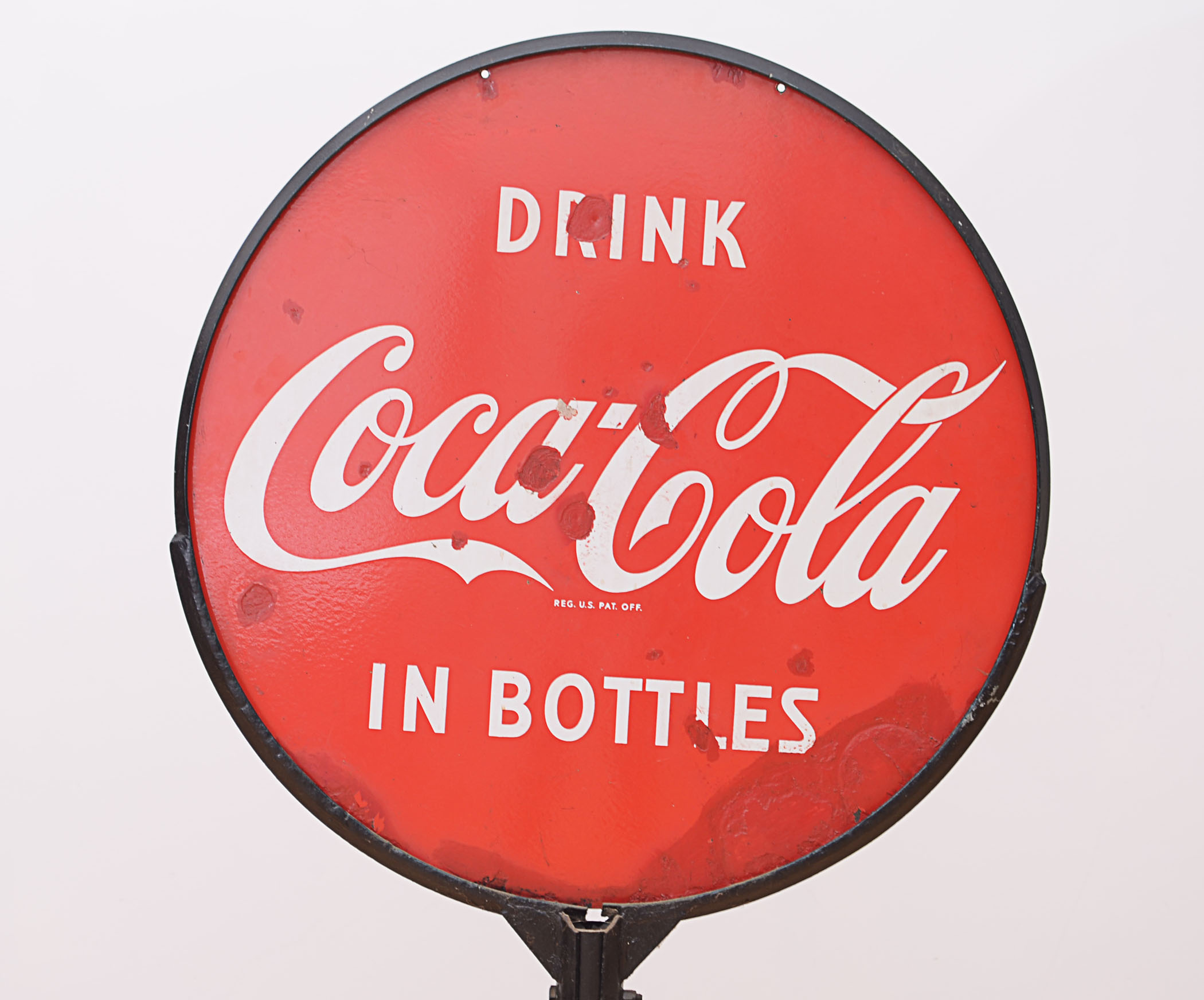 Vintage Coca-Cola Advertisement Sign on Stand