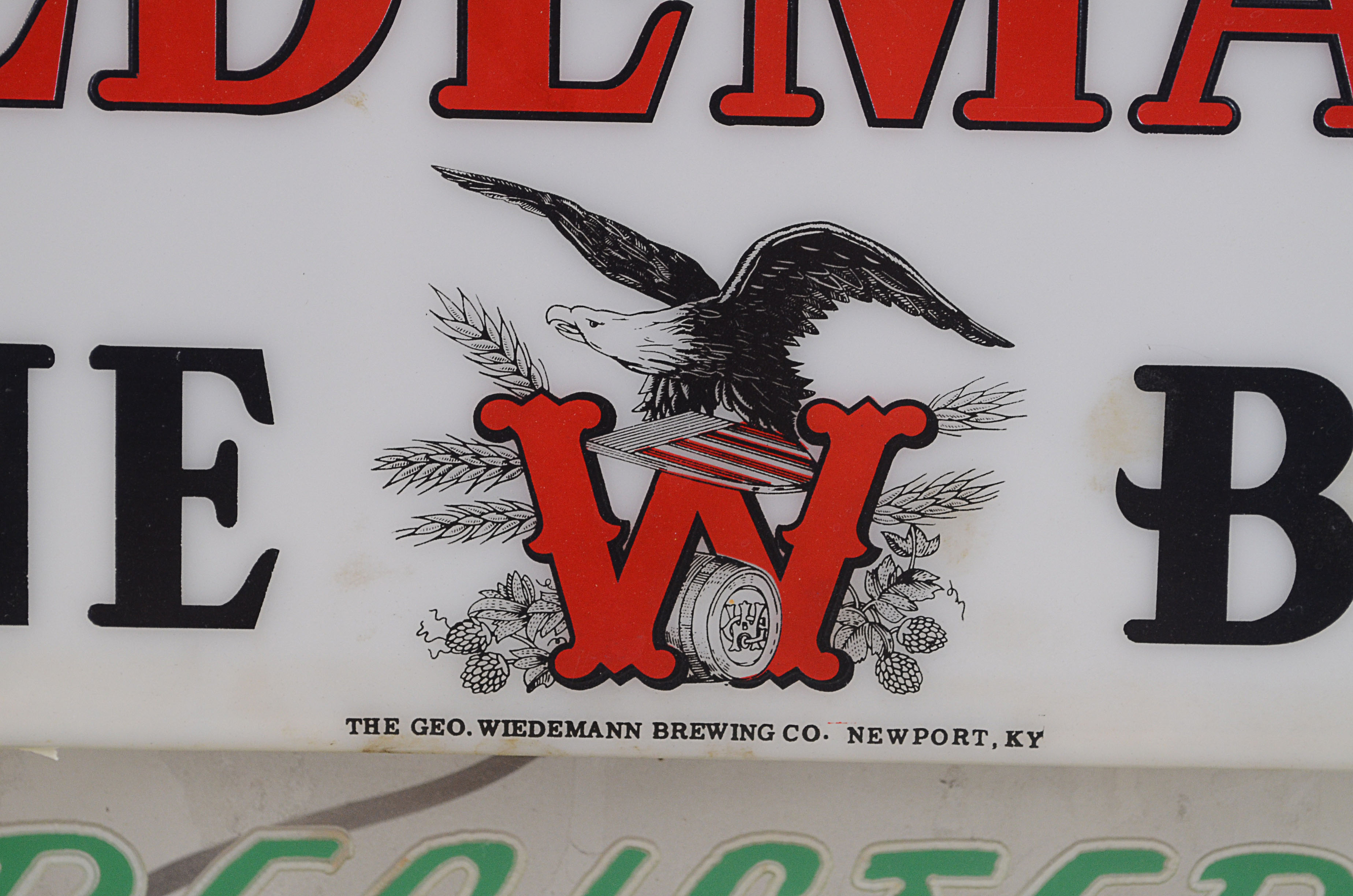 Vintage Lighted Wiedemann's Fine Beer Sign