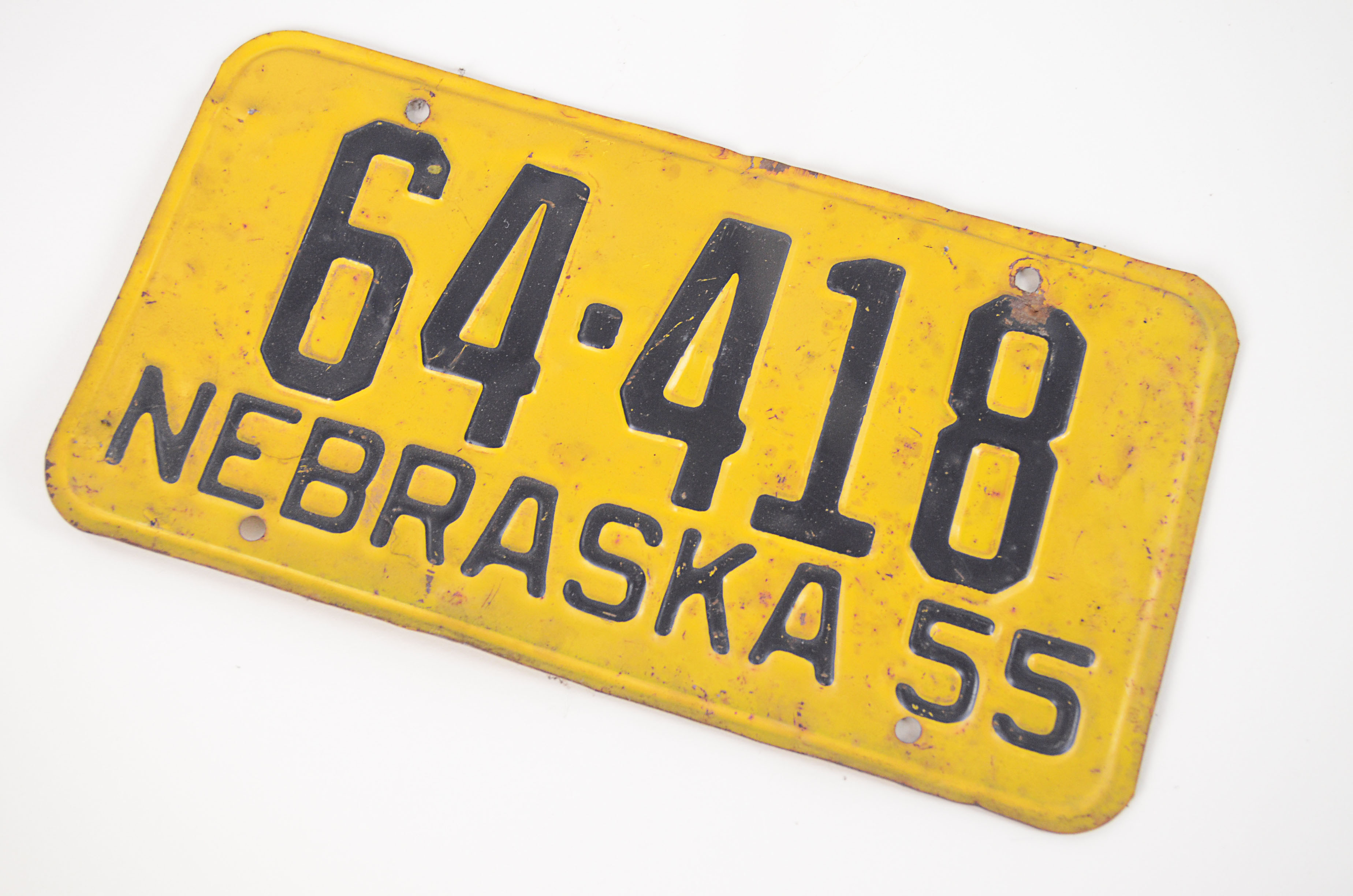 Vintage Lot of Mixed State 1955 License Plates