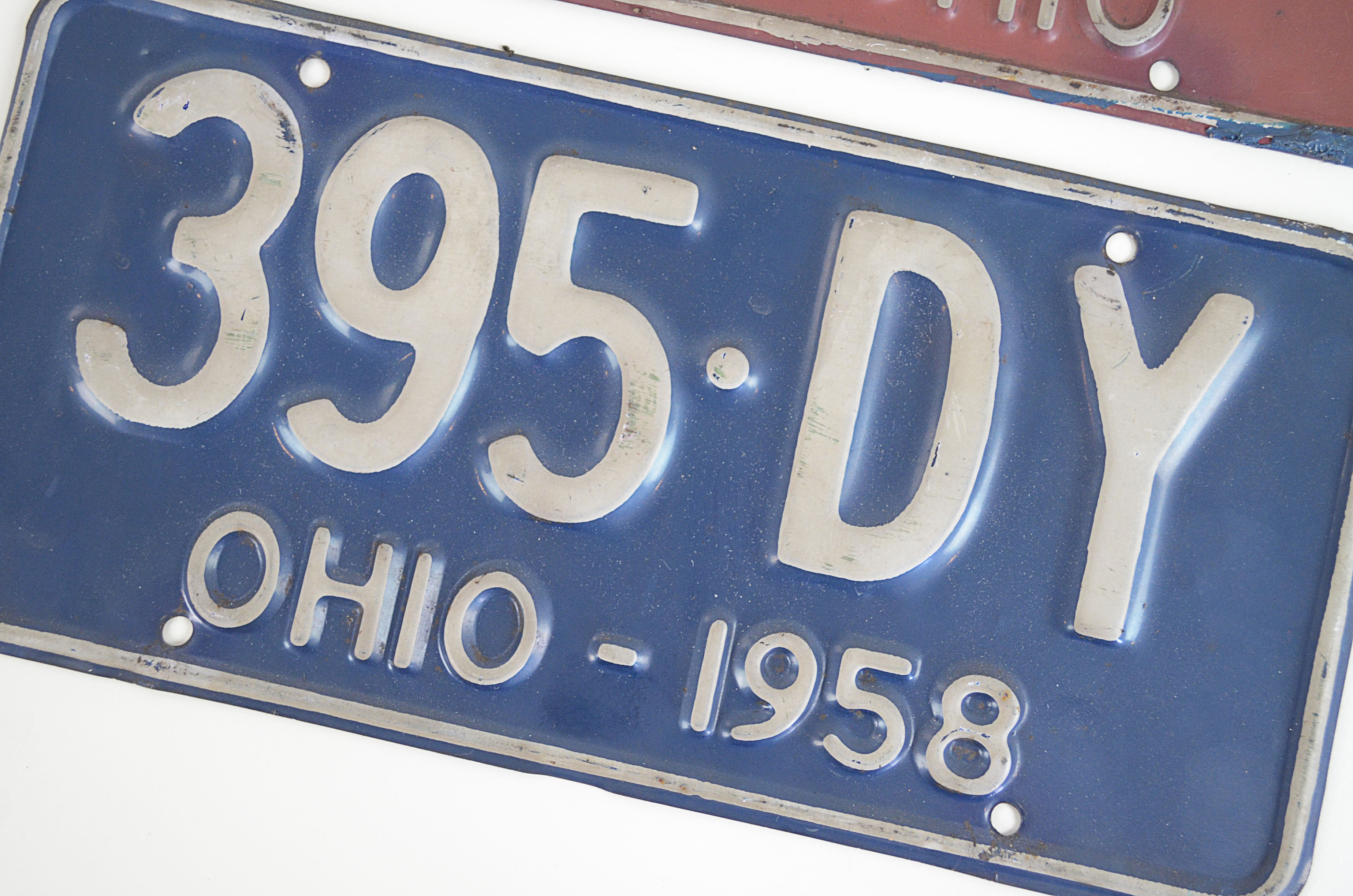 Vintage Ohio 1957- 1958 License Plates
