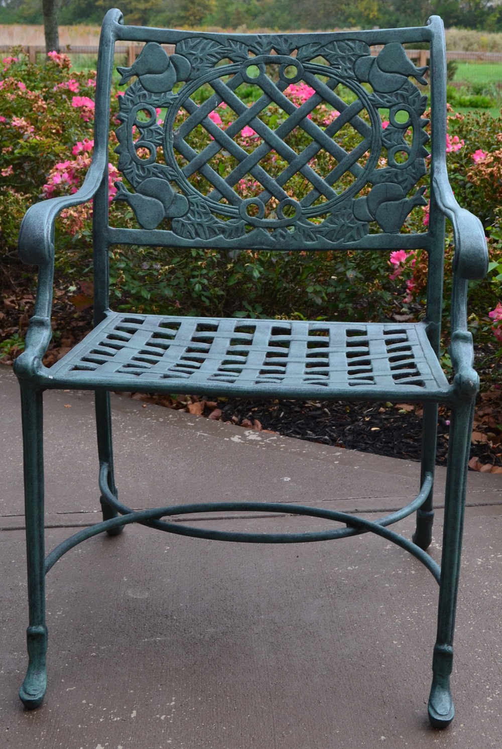 Cast Classics Landgrave Cast Aluminum Patio Set Table 8 Chairs & Umbrella