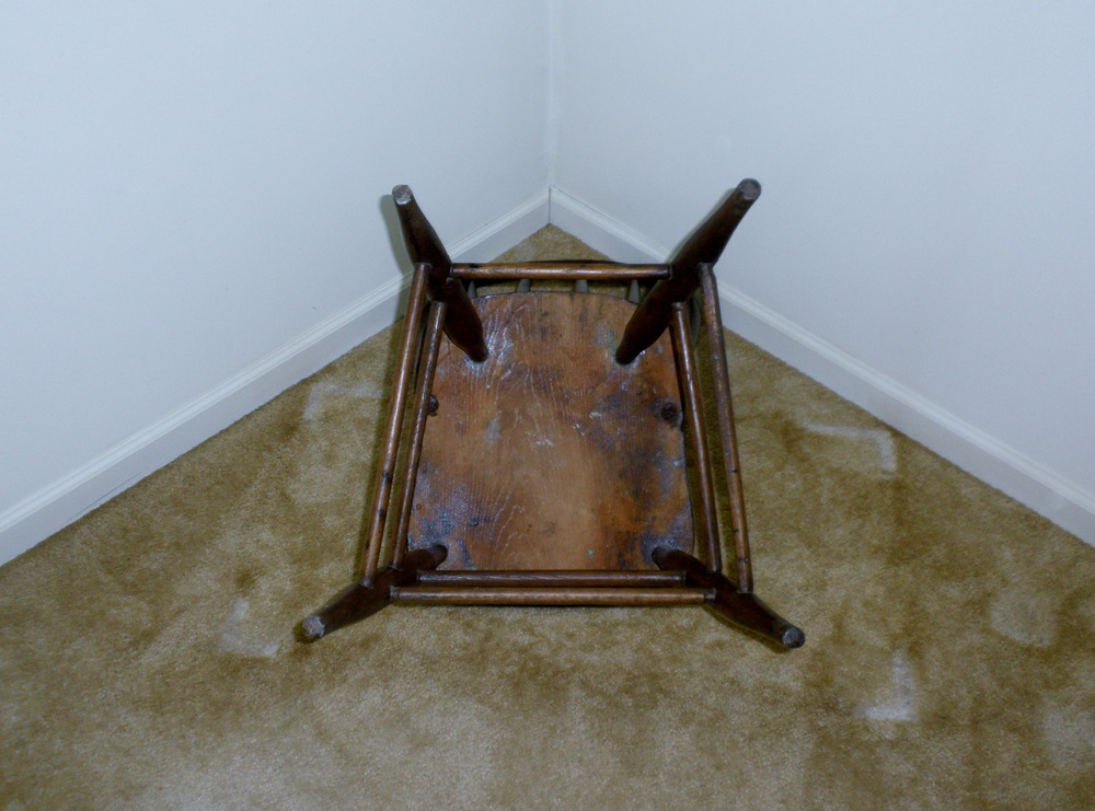 Antique Wood Bar Type Chair 