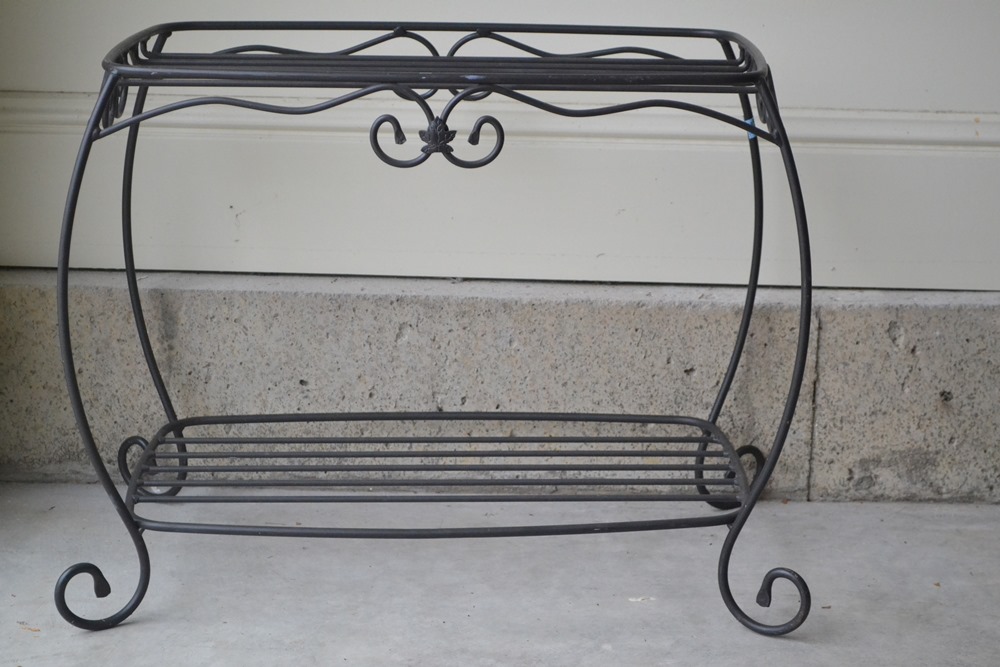 2 Wrought Iron Longaberger Basket Stands & 1 Plant Stands