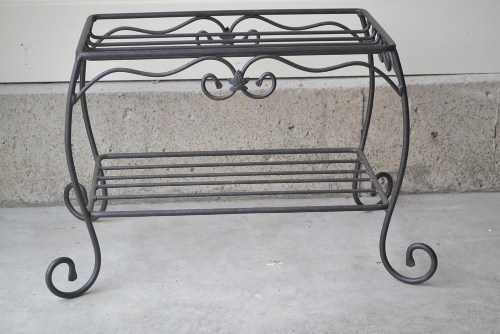 2 Wrought Iron Longaberger Basket Stands & 1 Plant Stands
