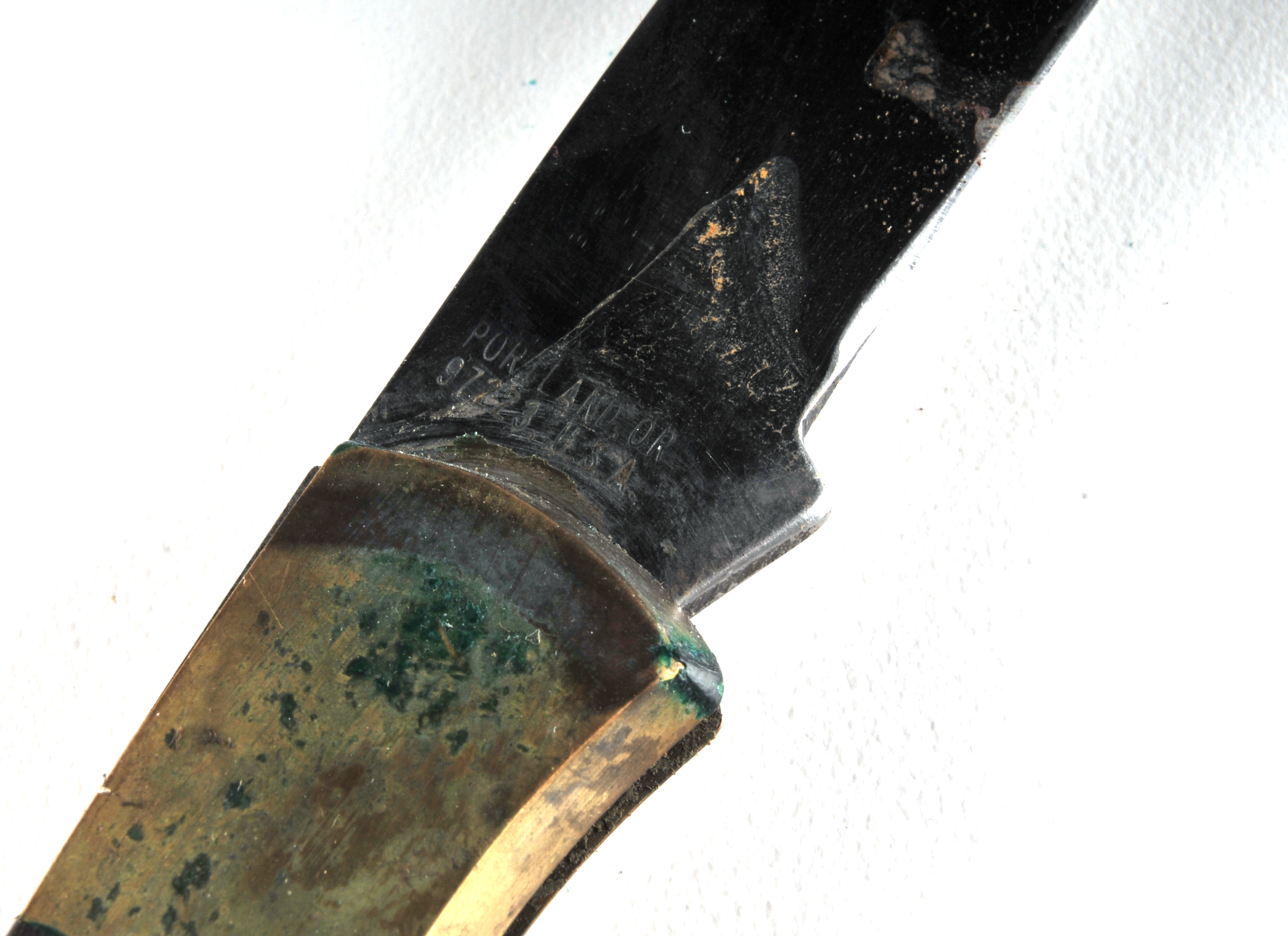 Vintage folding lock back knife. Marked Gerber on the blade.